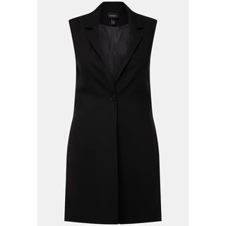 Ulla Popken  Gilet smanicato in stile blazer con revers e lati aperti 