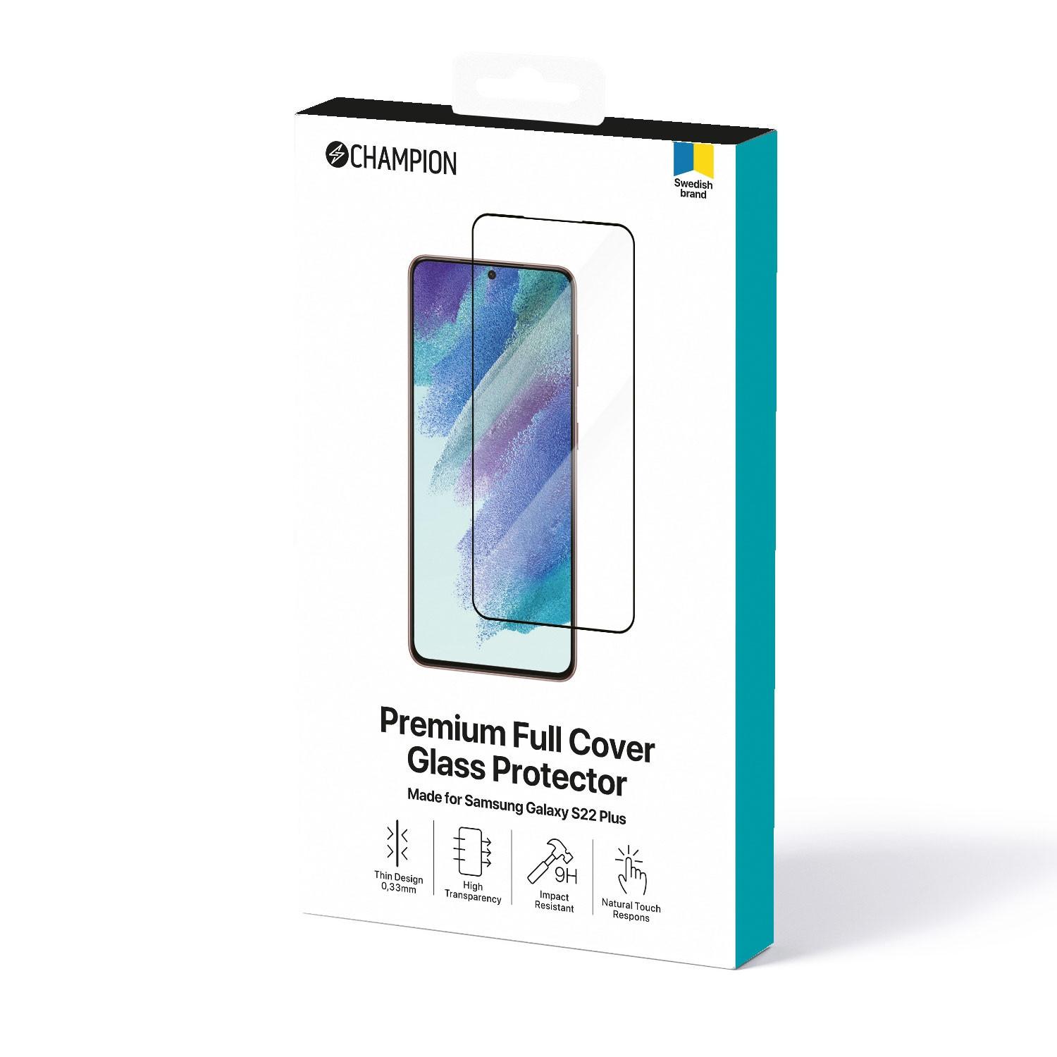 Champion  Displayschutzfolie Galaxy S22+ Schwarz 