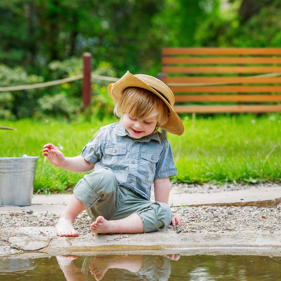 B2X Panca da giardino con struttura in acciaio e legno naturale  