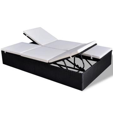 Chaise longue rotin synthétique