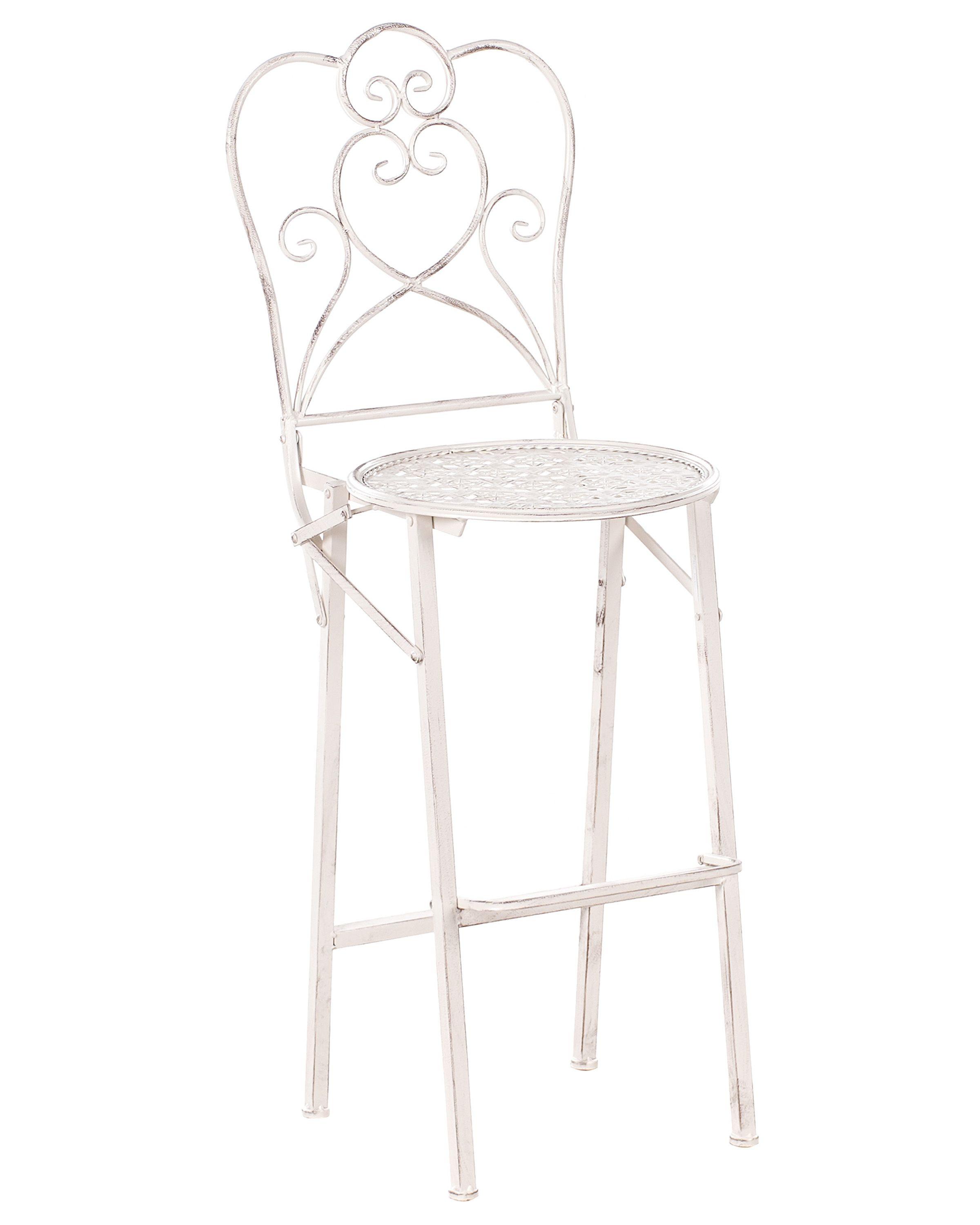 Beliani Set di 2 sgabelli da bar per giardino en Ferro Classico TRIESTE  