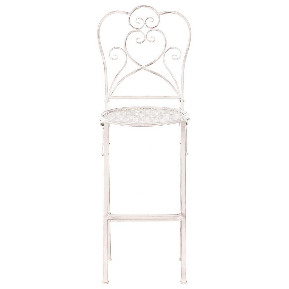 Beliani Garten-Barhocker 2er Set aus Eisen Klassisch TRIESTE  