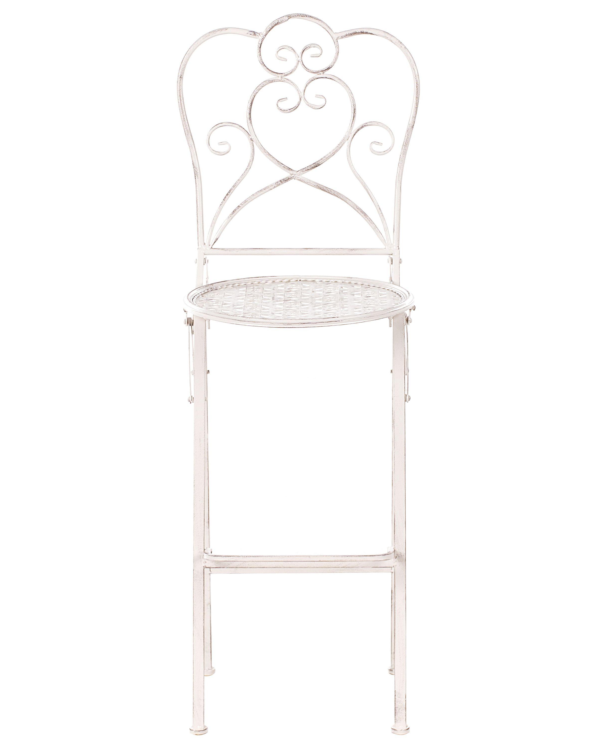 Beliani Set di 2 sgabelli da bar per giardino en Ferro Classico TRIESTE  