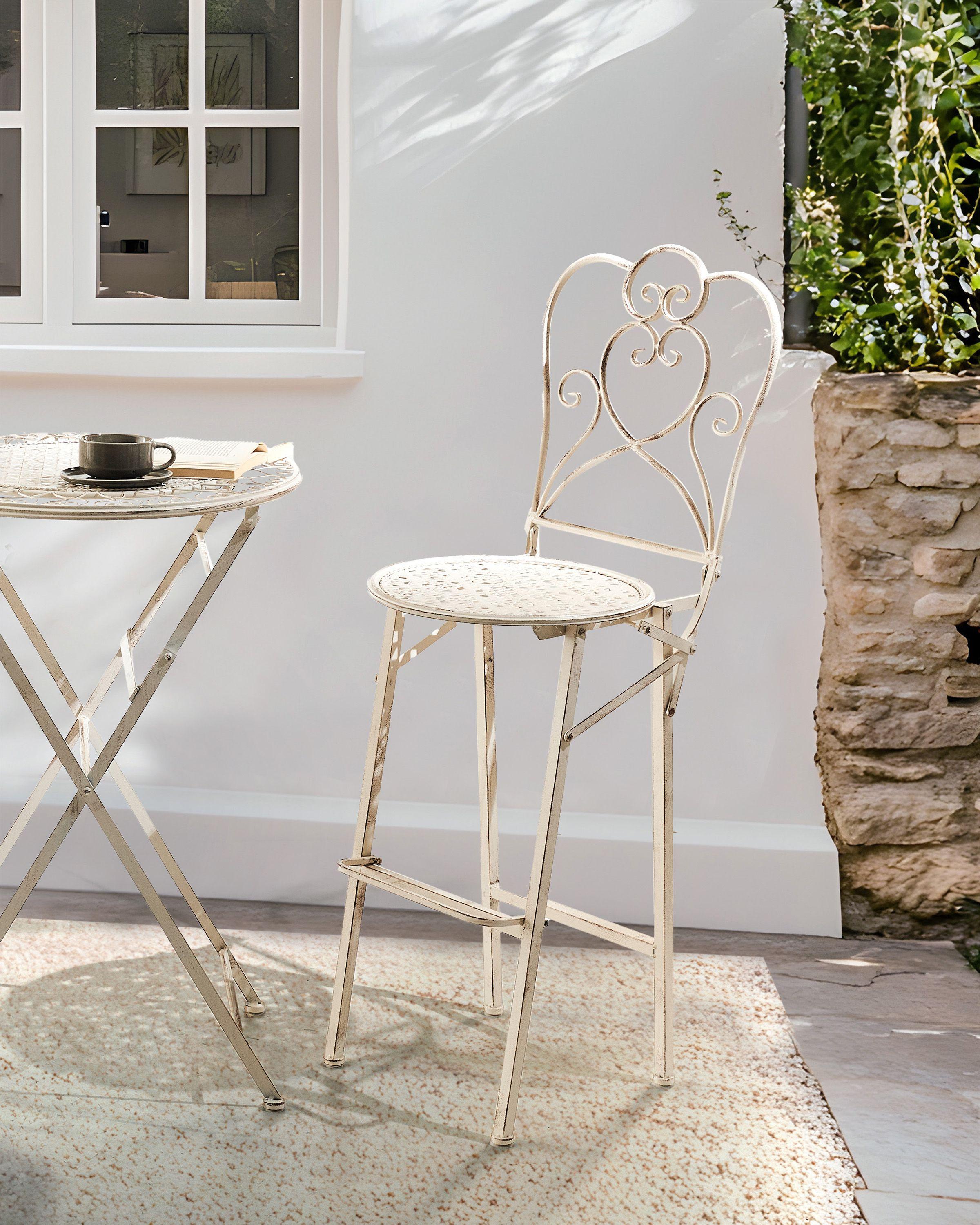 Beliani Set di 2 sgabelli da bar per giardino en Ferro Classico TRIESTE  