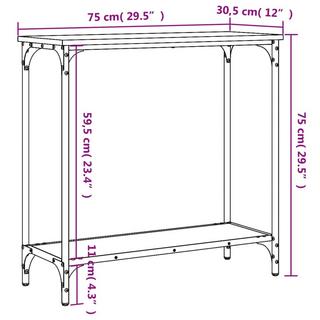 VidaXL Table console bois d'ingénierie  