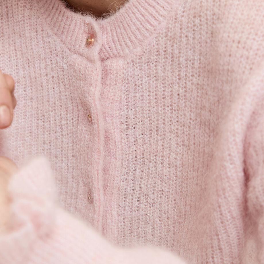 La Redoute Collections Cardigan Abbottonato con Maniche a Volant  