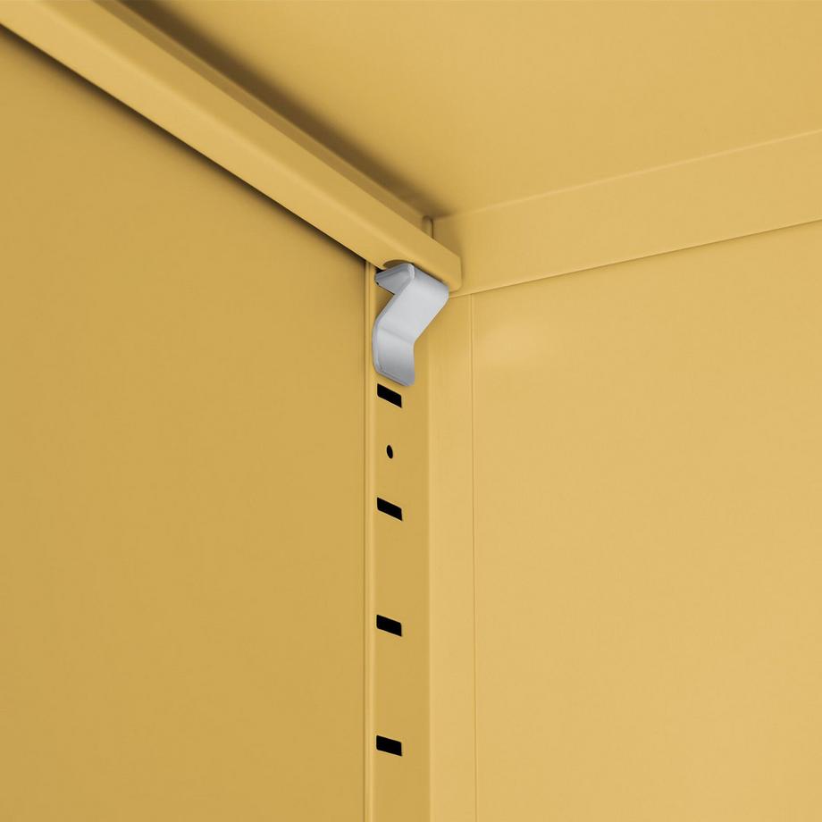 Tectake Sideboard Baker 3 Türen mit Magnetverschluss, einzeln abschließbar verstellbarer Zwischenboden  