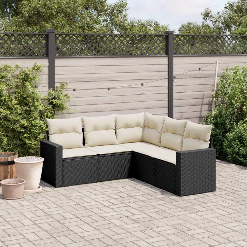 VidaXL set divano da giardino Polirattan  