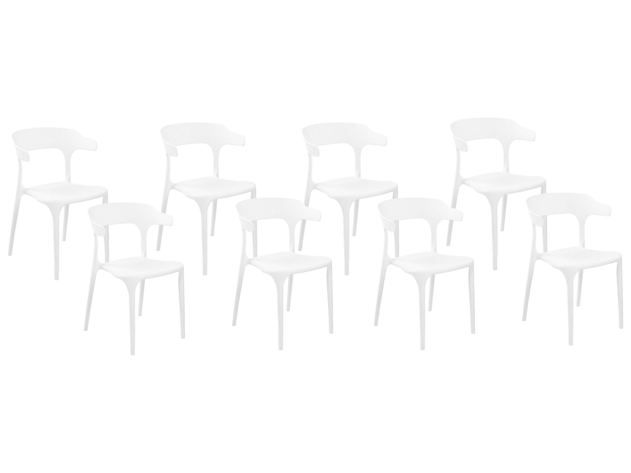 Beliani Lot de 8 chaises de salle à manger en Polypropylène Moderne GUBBIO  