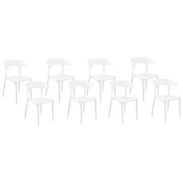Lot de 8 chaises en Polypropylène Moderne GUBBIO