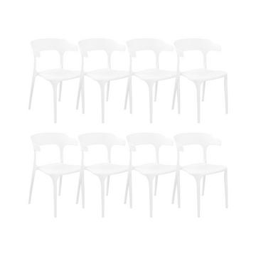 Lot de 8 chaises de salle à manger en Polypropylène Moderne GUBBIO