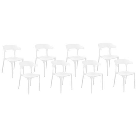 Beliani Lot de 8 chaises de salle à manger en Polypropylène Moderne GUBBIO  