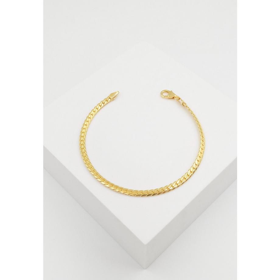 MUAU Schmuck  Bracelet Panzer Gelbgold 750, 3.6mm, 21cm 