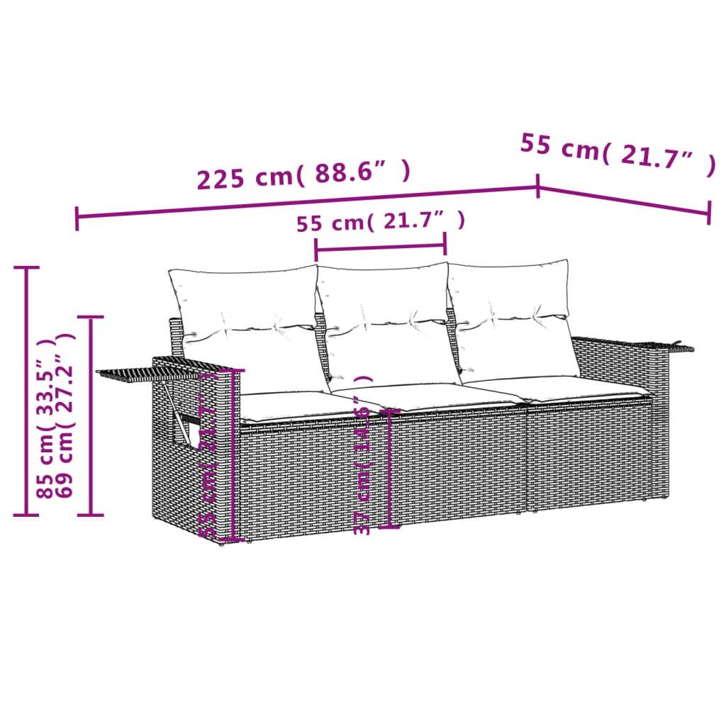 VidaXL Garten sofagarnitur poly-rattan  