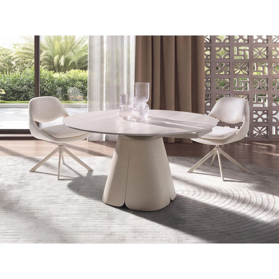 ANGEL CERDA Tavolo da pranzo rotondo allungabile dal design moderno  