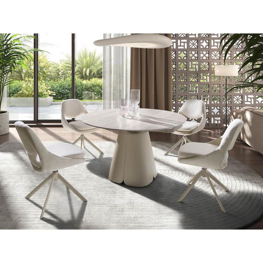 ANGEL CERDA Tavolo da pranzo rotondo allungabile dal design moderno  