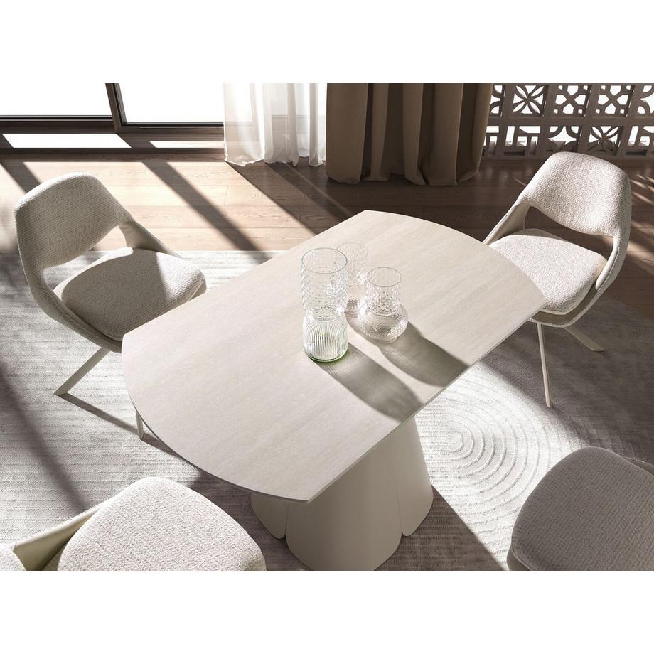 ANGEL CERDA Tavolo da pranzo rotondo allungabile dal design moderno  