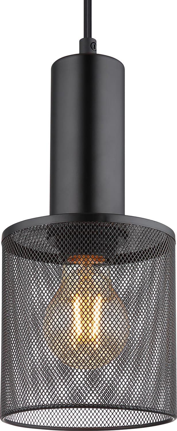 mutoni Lampe à suspension Jedd métal noir mat 12 1xE27  