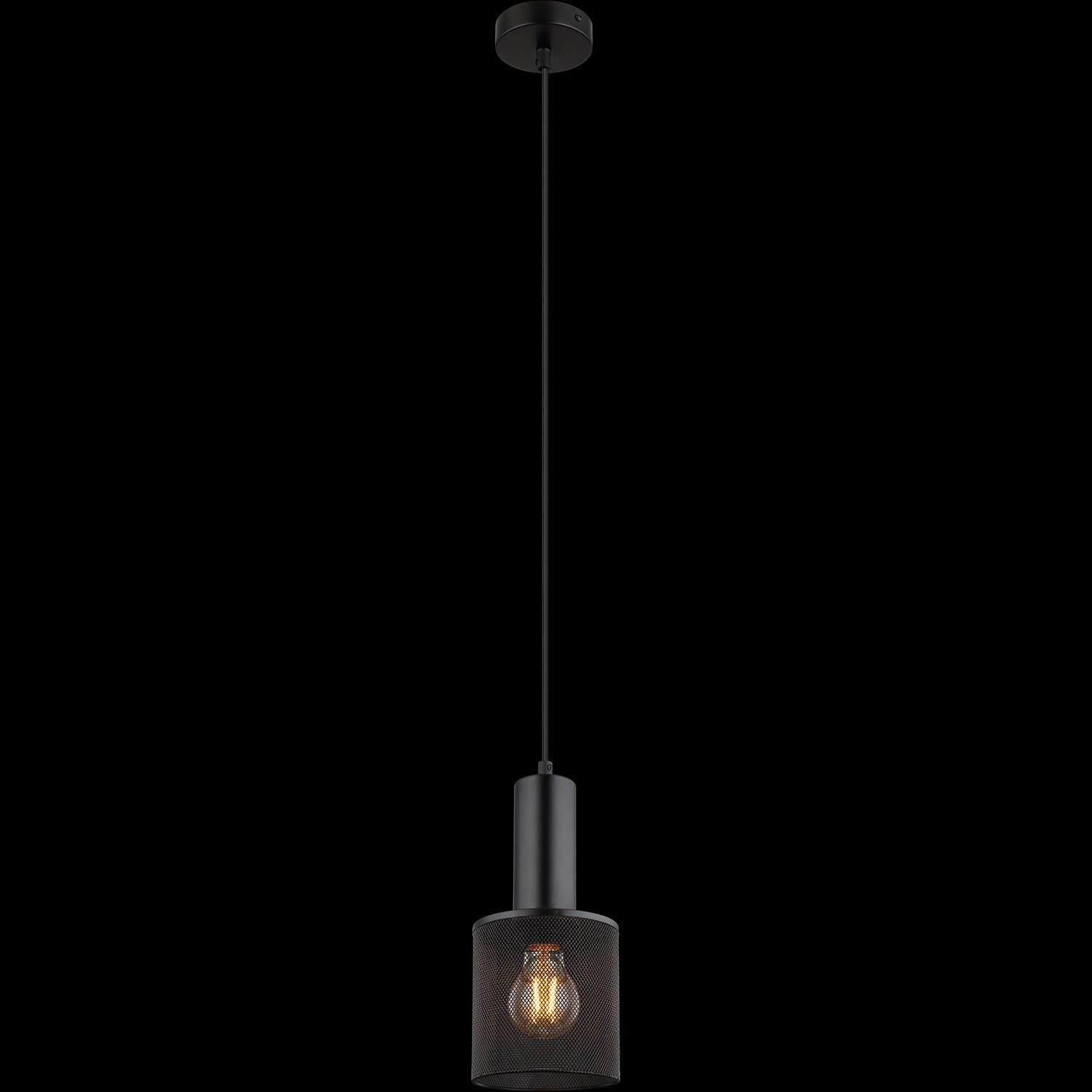 mutoni Lampe à suspension Jedd métal noir mat 12 1xE27  