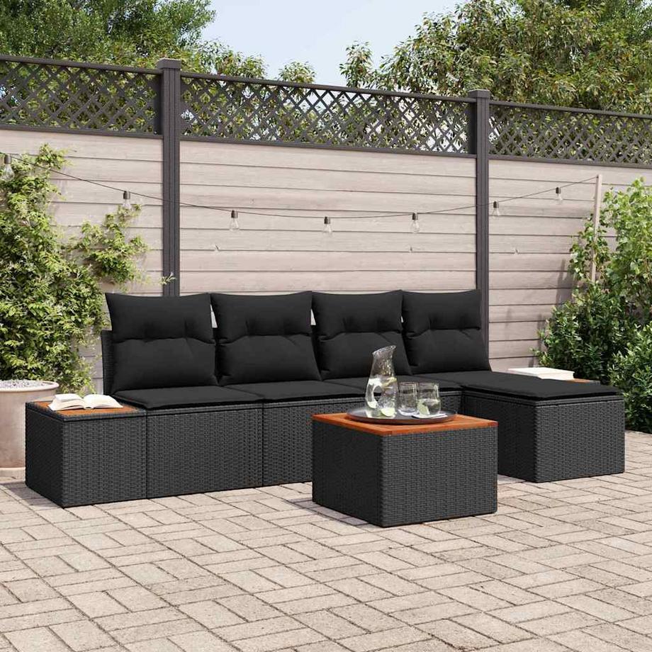 VidaXL Ensemble de canapé de jardin poly rattan  