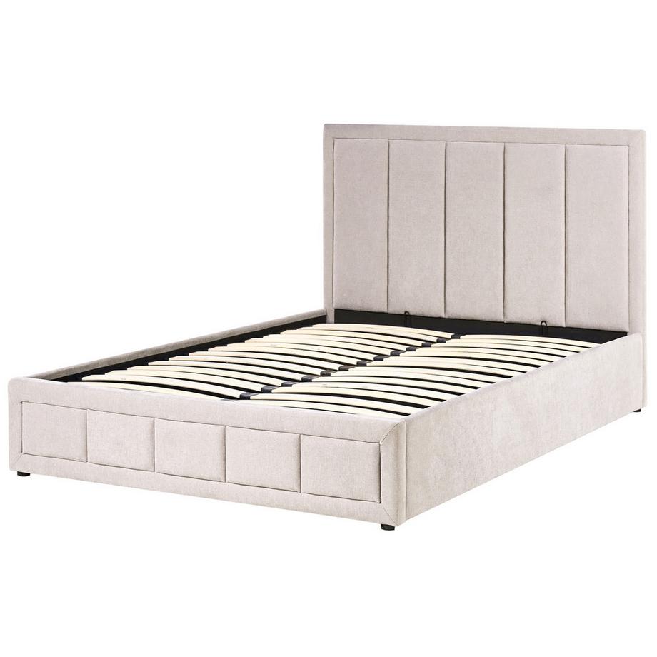 Beliani Letto contenitore en Ciniglia Minimalista QUIBERON  