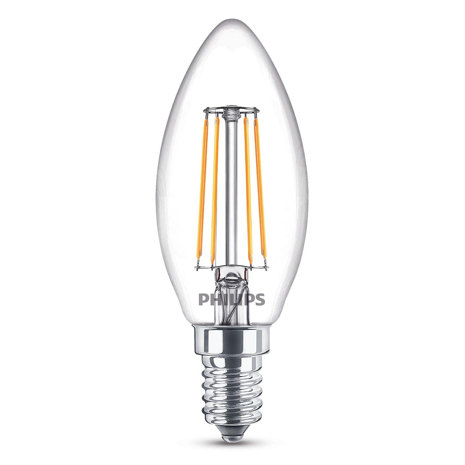 PHILIPS Pack de 6 LED E14 Couronne 4W (40W) Transparent 470lm  