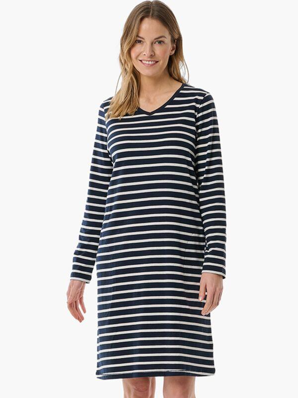 Schiesser Camicia da Notte a Maniche Lunghe a Righe  