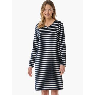 Schiesser Camicia da Notte a Maniche Lunghe a Righe  