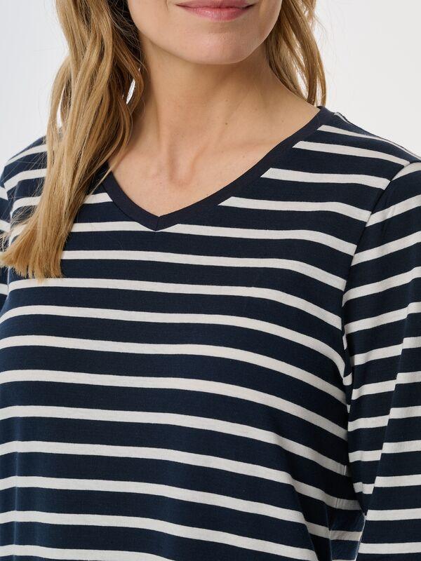 Schiesser Camicia da Notte a Maniche Lunghe a Righe  