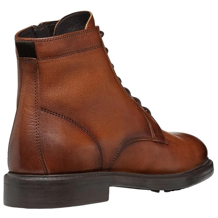 GEOX Bottes Tiberio à Lacets Cuir Verni  