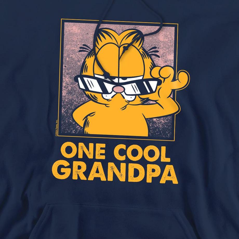 Garfield One Cool Grandpa Felpa Con Cappuccio Festa Del Papà  