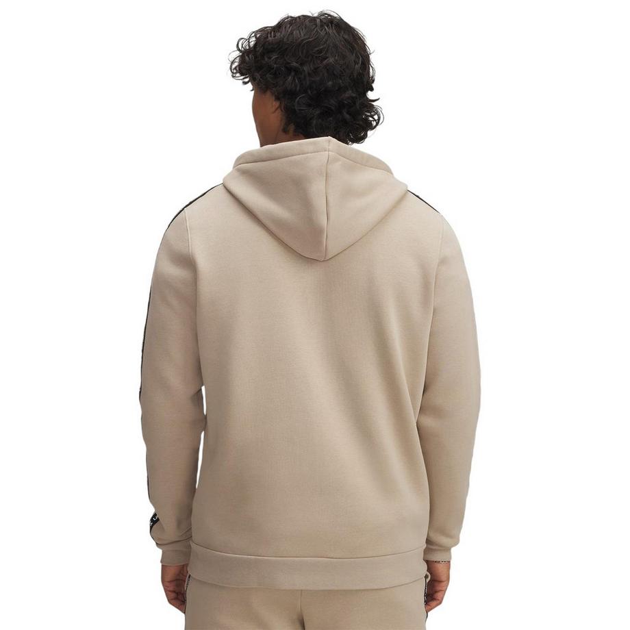 UNDER ARMOUR Veste à capuche en polaire avec fermeture éclair intégrale et bandes sur manches  