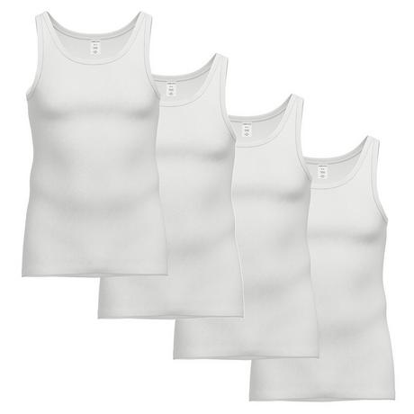 Ammann  4er Pack Organic Cotton Doppelripp - Unterhemd  Tanktop 