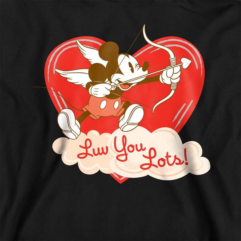 Disney  Sweat À Capuche Saintvalentin Motif Mickey Mouse Luv You Lots! 