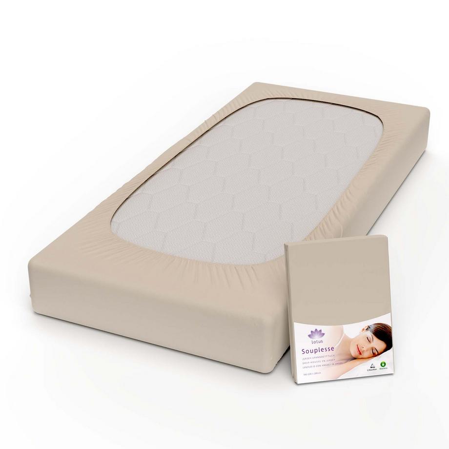 Lotus Bettwaren Souplesse Lenzuolo con Angoli Jersey  