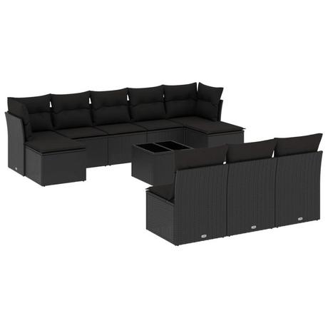 VidaXL set divano da giardino Polirattan  