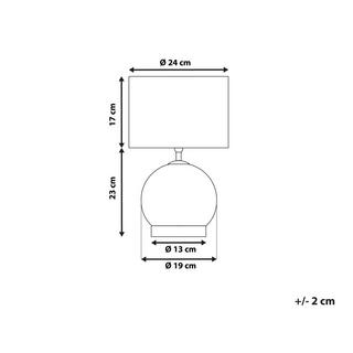 Beliani Lampe à poser en Métal Moderne UELE  