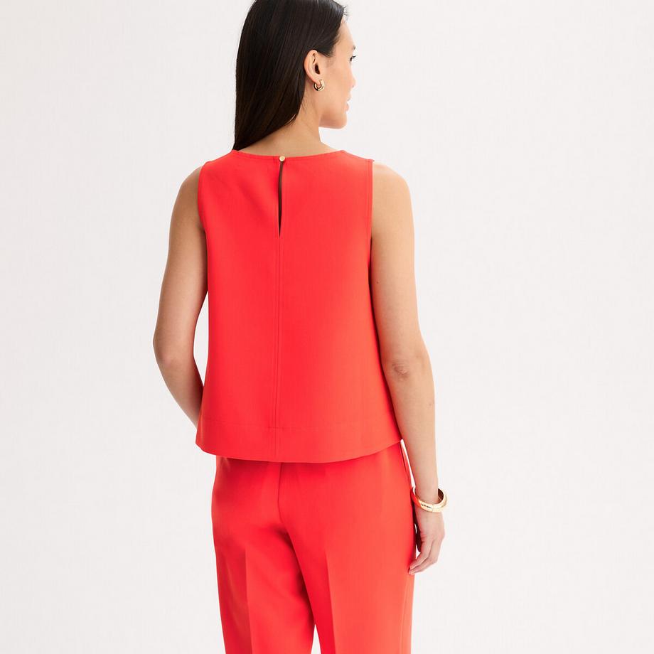 La Redoute Collections Ärmellose Rundhalsbluse  