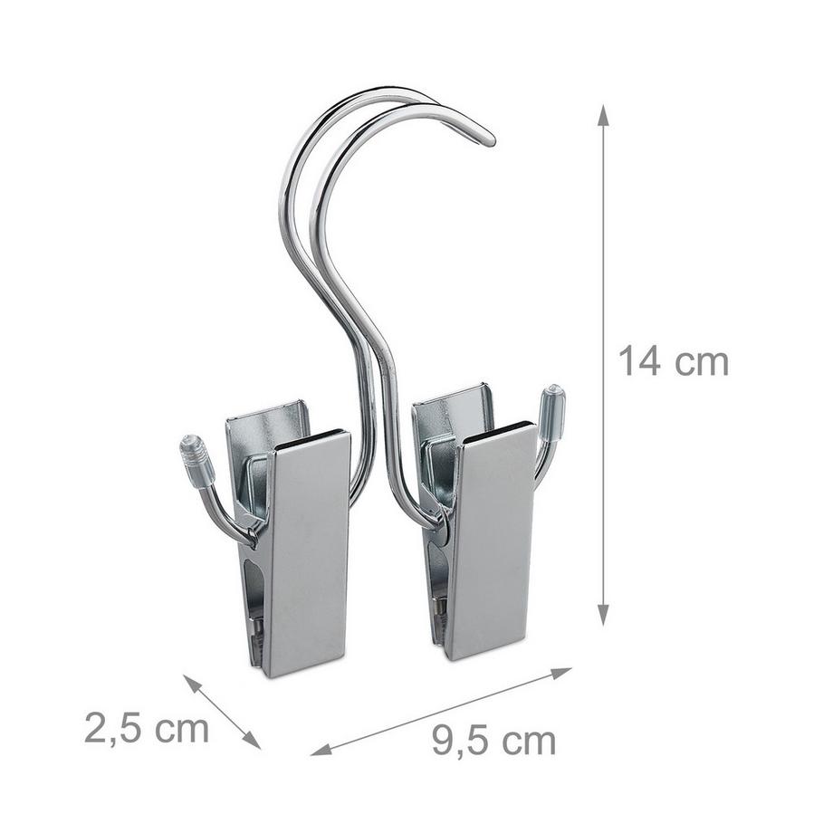 B2X Fermagli per stivali, set doppio da 5  