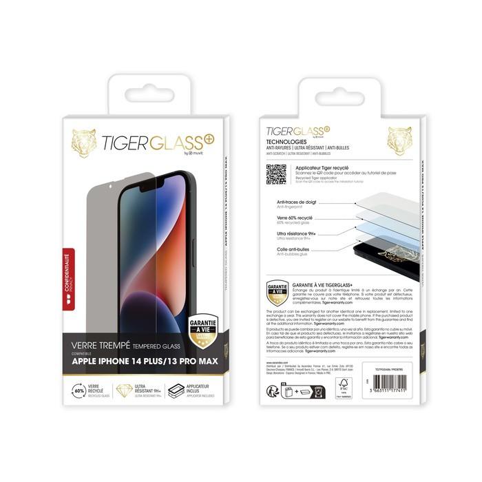 Tiger  Verre Trempé pour iPhone 14 Plus/13 Pro Max 