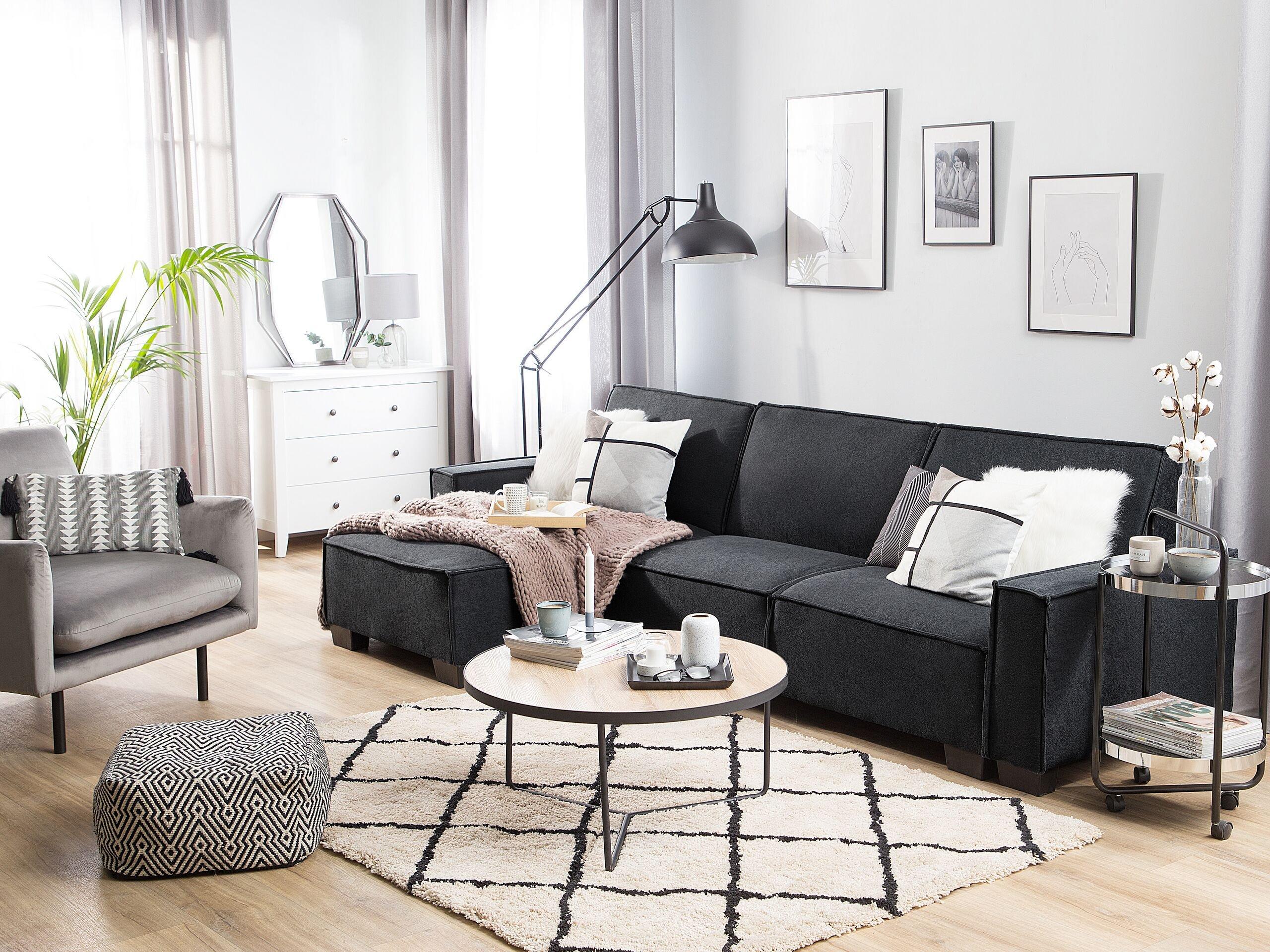 Beliani Ecksofa aus Polyester Modern ROMEDAL  