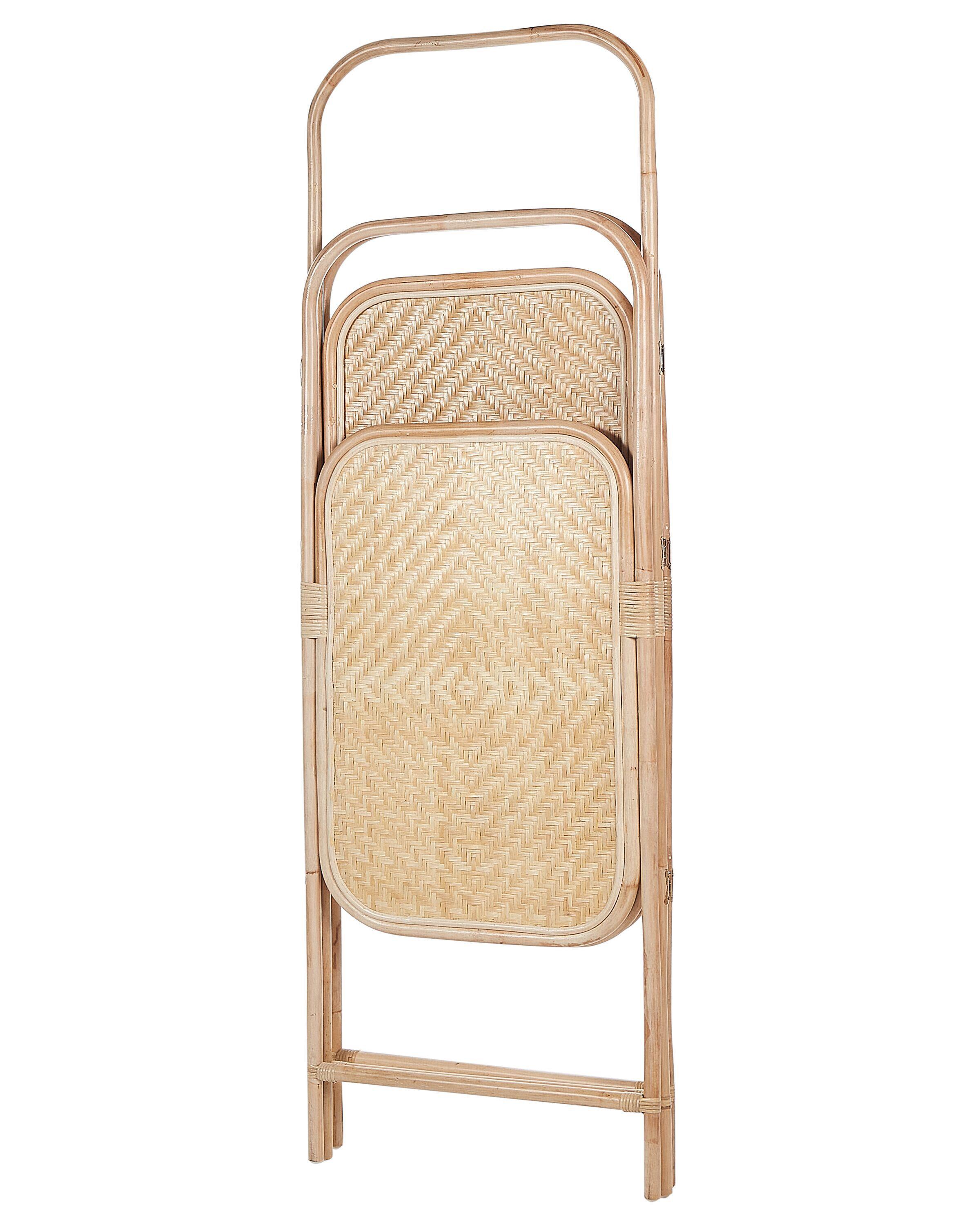 Beliani Divisorio per ambienti a 3 pannelli en Rattan Boho CARPI  