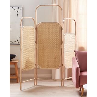 Beliani Divisorio per ambienti a 3 pannelli en Rattan Boho CARPI  