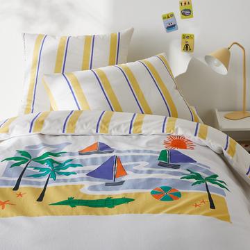 Housse de couette enfant coton lavé