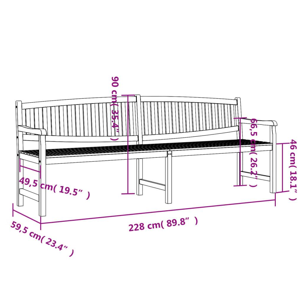 VidaXL panca da giardino Teak riciclato  