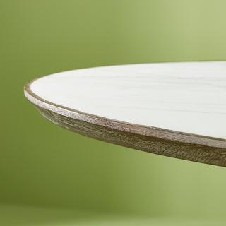 Calicosy Table de salle à manger ovale en marbre blanc L180 cm - TULIPE  