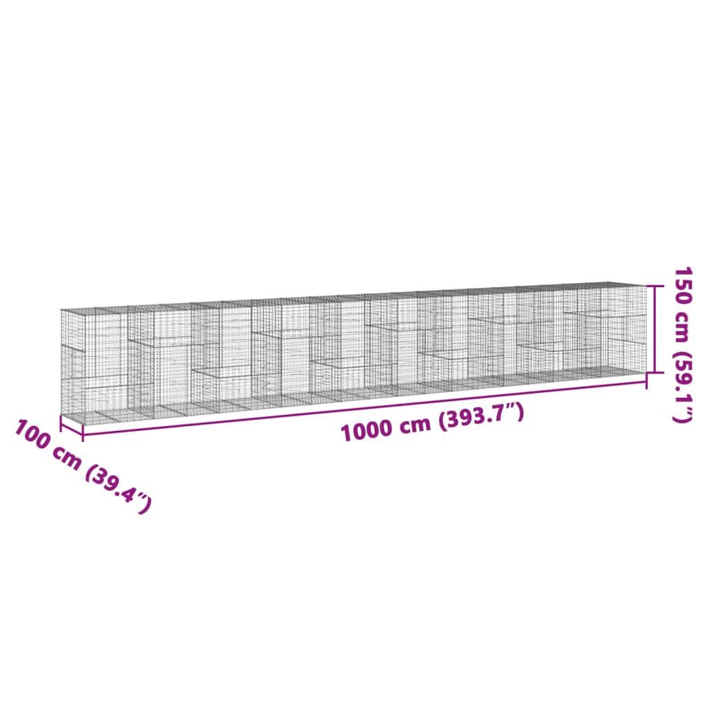 VidaXL Panier gabion fer  