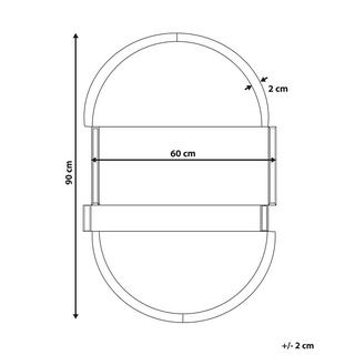 Beliani Miroir en MDF Moderne MICHERY  