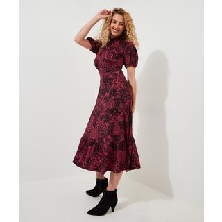 Joe Browns  PETITE Robe Midi Manches Bouffantes Dentelle Rétro 