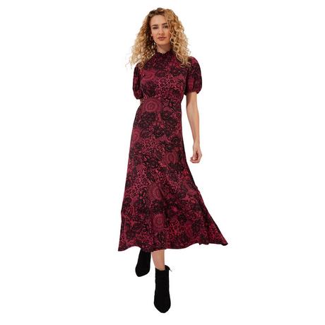 Joe Browns  PETITE Robe Midi Manches Bouffantes Dentelle Rétro 